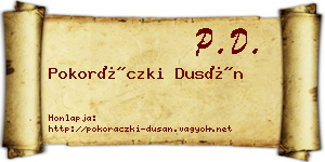 Pokoráczki Dusán névjegykártya